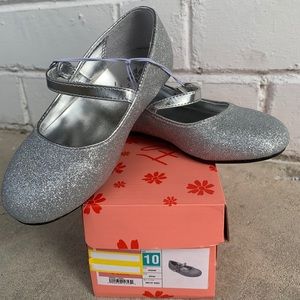 Girls Ballet Flat Glitter Shoes